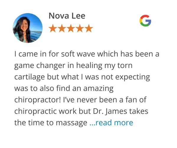 Google review of Nova Lee