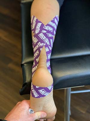 Chiropractic Hawthorne CA Kinesio Taping On Ankle