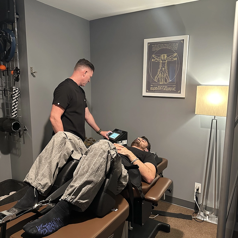 Spinal decompression setup at Active Body Chiropractic Culver City