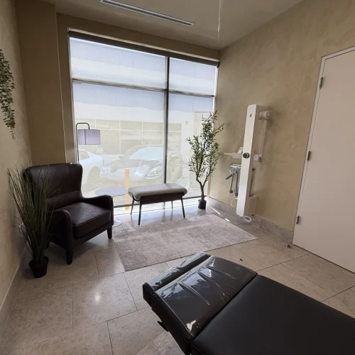 Patient seating beside the windows at the West LA clinic