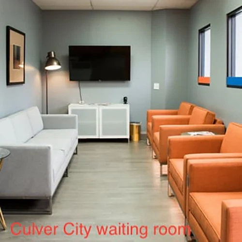 Patient waiting room at the Culver City chiropractic clinic